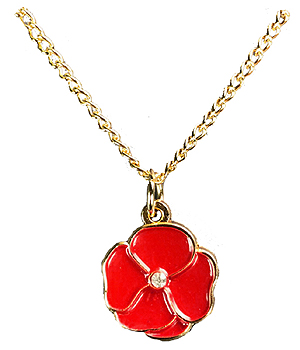 Jeweled Poppy Necklace