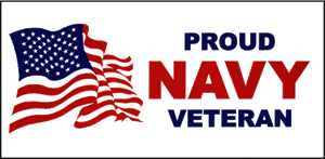 Proud Navy Veteran Removable Bumper Sticker