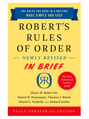 Robert's Rules of Order - In Brief